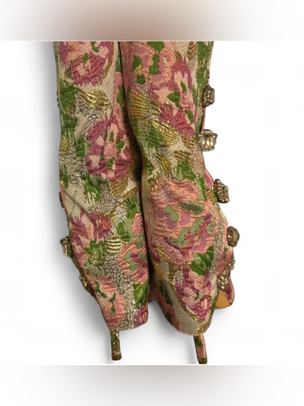 AZALEA WANG TILLEY MULTI FLOWER PRINT FOLD OVER BOOTIE- 8.5 - Picture 2 of 6